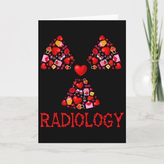 Radiology Valentine Hearts Cute Radiologist X-ray  カード (正面)