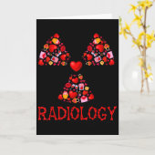 Radiology Valentine Hearts Cute Radiologist X-ray  カード (黄色い花)