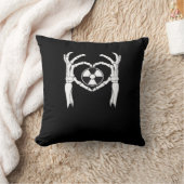 Radiology X-Ray Tech Heart Shaped Skeleton Hands D クッション (ブランケット)