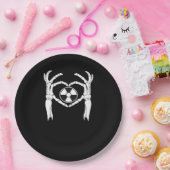 Radiology X-Ray Tech Heart Shaped Skeleton Hands D ペーパープレート (パーティー)