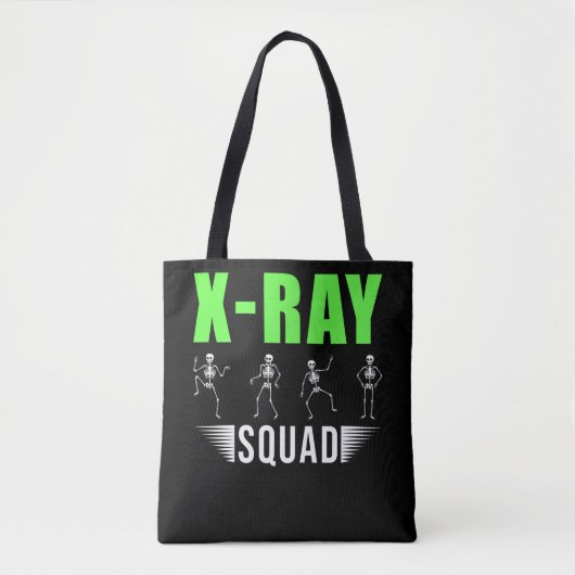 Radiology Xray Skeletons Funny Radiologist Squad トートバッグ (正面)