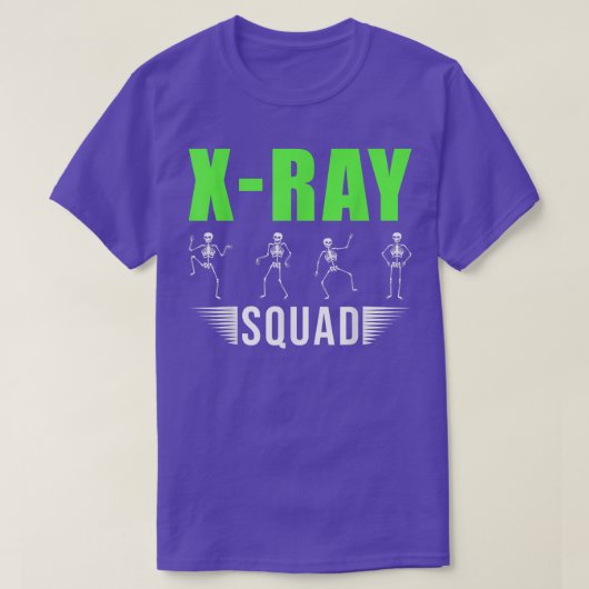 Radiology Xray Skeletons Funny Radiologist Squad Tシャツ (デザイン正面)
