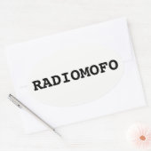 RadioMofoステッカー！ 楕円形シール (封筒)