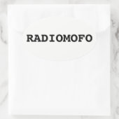 RadioMofoステッカー！ 楕円形シール (バッグ)