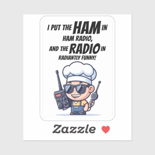 Radionly おもしろい Ham Radio Operator シール (シート)