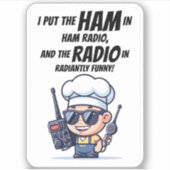 Radionly おもしろい Ham Radio Operator シール (正面)