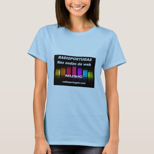 Radioportugas , nas ondas da web , feminino tシャツ (正面)