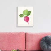 Radish kitchen wall decor (vegetable illustration) キャンバスプリント (インサイチュ (リビング))
