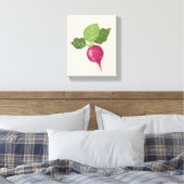 Radish kitchen wall decor (vegetable illustration) キャンバスプリント (インサイチュ (寝室))