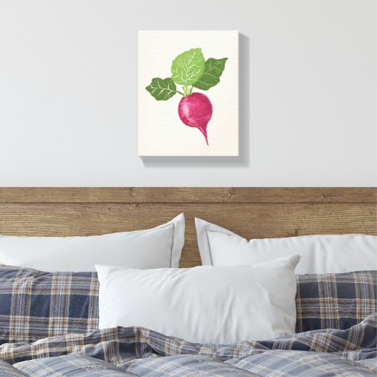 Radish kitchen wall decor (vegetable illustration) キャンバスプリント (インサイチュ (寝室))