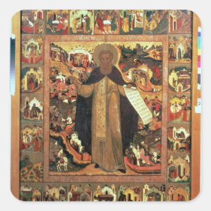 Radoneshの1640年代のSt. Sergiusの生命 スクエアシール