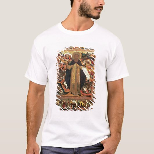 Radoneshの1640年代のSt. Sergiusの生命 Tシャツ (正面)