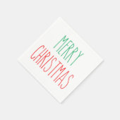 RAE DUNNメリーインスパイアクリスマス赤と緑 スタンダードカクテルナプキン (角)