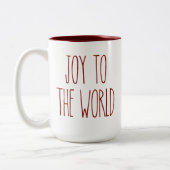 RAE DUNN世界インスパイアのコーヒーマグカップへの喜び ツートーンマグカップ (左)