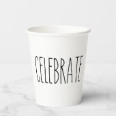 RAE DUNN インスパイア 祝   シンプル Ounderstated 紙コップ (裏面)