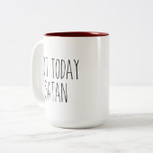 RAE DUNN Not インスパイア Today Satan Coffee Mug ツートーンマグカップ (正面左)
