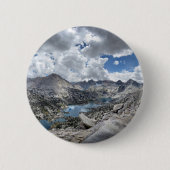 Rae Lakes Panorama from Fin Dome - John Muir Trail 缶バッジ (正面)