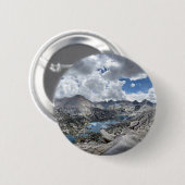 Rae Lakes Panorama from Fin Dome - John Muir Trail 缶バッジ (正面&裏面)