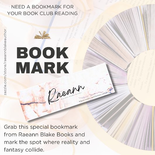 Raeann Blake Booksミニブックマーク スキニー名刺