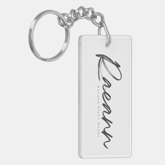 Raeann Blake Books Rectangle Keychain キーホルダー (正面左)