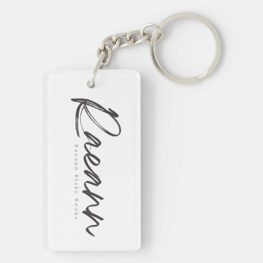 Raeann Blake Books Rectangle Keychain キーホルダー (裏面)