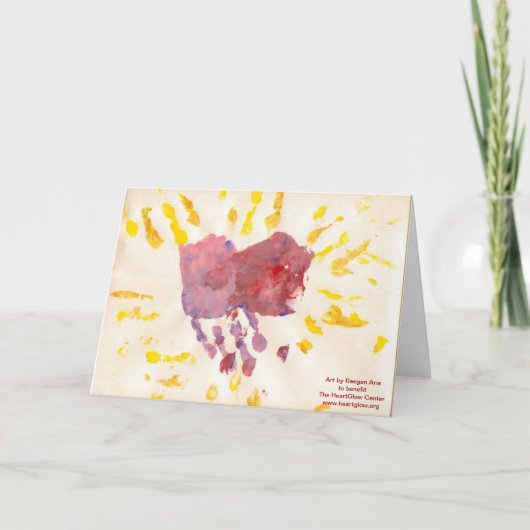 Raeganの詠唱の挨拶状による"HeartGlow" カード (正面)