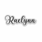 Raelynn名 – 手書き書 シール (正面)