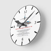 RAF照明戦闘機 ラウンド壁時計 (傾斜)