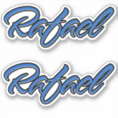 Rafael Name blue Aufkleber Sticker Stickerset シール (正面)