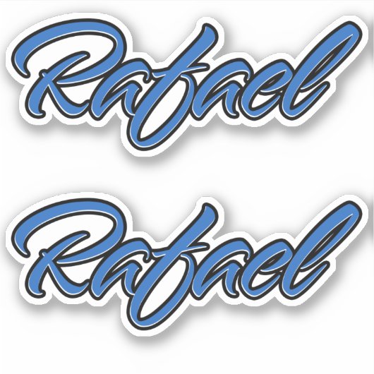 Rafael Name blue Aufkleber Sticker Stickerset シール (正面)