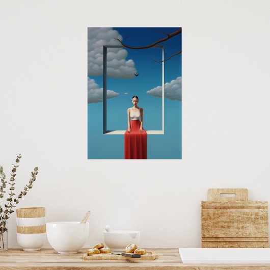 Rafal Olbinskiによるシュールな夢の風景のポスター – Abst ポスター (キッチン)