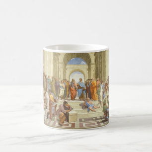 Raffaello Sanzio著アテネのフレスコ画の学校 コーヒーマグカップ