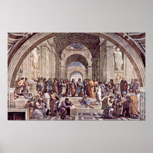 Raffaello Sanzio da Urbino - The School of Athens ポスター (正面)