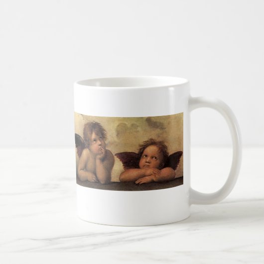 Raffaello Sistine Madonna Angels コーヒーマグカップ (右)