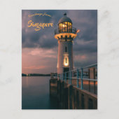 Raffles Marina Lighthouse in Singapore ポストカード (正面)