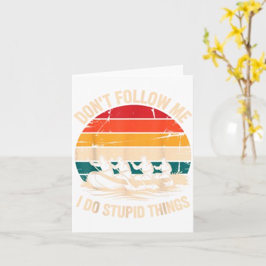 Rafting Design For Men Women White Water River Raf カード (黄色い花)