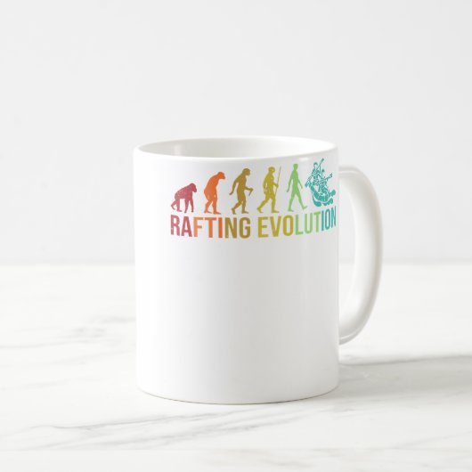 Rafting Evolution - River Whitewater Rafting Funny コーヒーマグカップ (正面右)