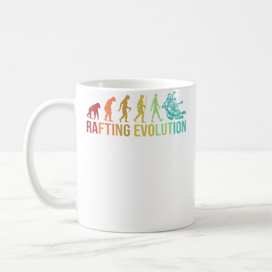 Rafting Evolution - River Whitewater Rafting Funny コーヒーマグカップ (左)