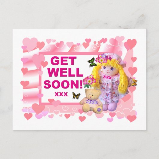 RAG DOLLとTEDDYが良いポストカードを取得 ポストカード (正面)