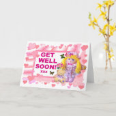 RAG DOLL & TEDDY Get Well Card カード (黄色い花)
