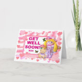 RAG DOLL & TEDDY Get Well Card カード (正面)