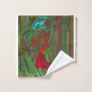 Rag To Riches 1 Bold Red Green Abstract Bath Towel バスタオルセット