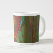 Rag To Riches 1 Bold Red Green Abstract Drink Mug ジャンボコーヒーマグカップ (正面右)