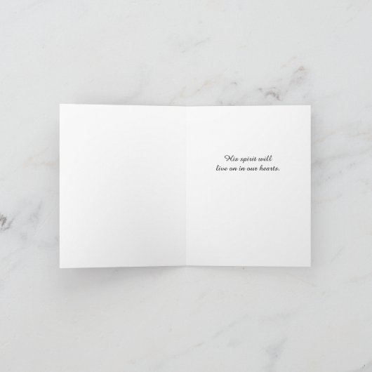 Raga Muffin Cat Sympathy Folded Greeting Card カード (内部)