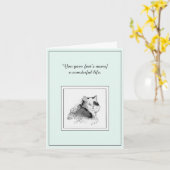 Raga Muffin Cat Sympathy Folded Greeting Card カード (黄色い花)