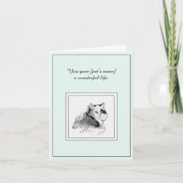 Raga Muffin Cat Sympathy Folded Greeting Card カード