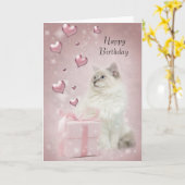 Ragdollのバースデー・カード カード (黄色い花)