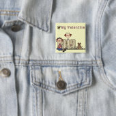 Ragdollの蜂私のバレンタインのTシャツおよびギフト 缶バッジ (インサイチュ)