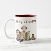 Ragdollの蜂私のバレンタイン ツートーンマグカップ (左)