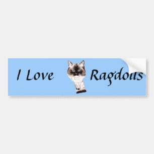Ragdollの風刺漫画 バンパーステッカー